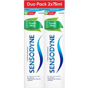 Sensodyne - Tandpasta - Fresh Mint - Frisse Munt - Duopack - 2 x 75 ml - 1 stuk