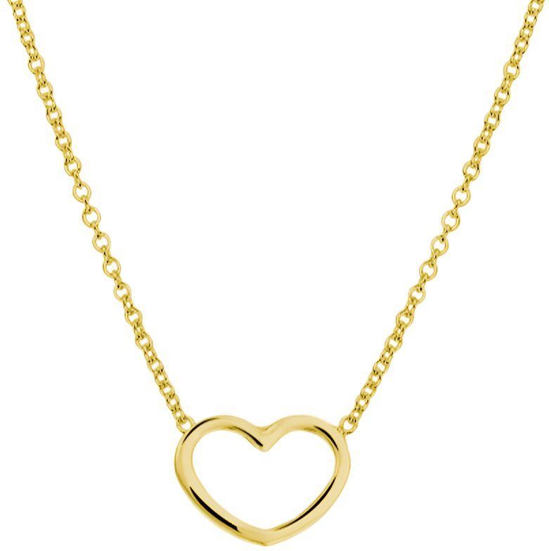 Collier - Hart - Goudkleurig - 41 + 5 cm - Ketting Dames