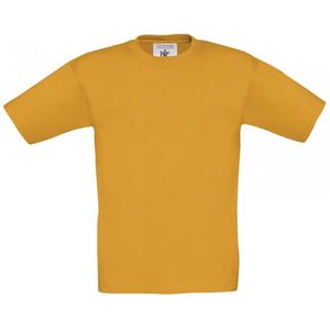 T-shirt Kind 5/6 Y (5/6 ans) B&C Ronde hals Korte mouw Apricot 100% Katoen