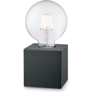 Home Sweet Home - Moderne tafellamp Dry Vierkant - Zwart - 8,5/8,5/8,5cm - bedlampje - geschikt voor E27 LED lichtbron - gemaakt van Metaal