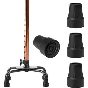 Wandelstok rubberen uiteinden 22 mm zware rubberen hulzen - krukken - wandelstokken