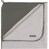 Baby's Only Baby badcape - Omslagdoek - Handdoek met capuchon Breeze - Khaki - 75x85 cm - 100% katoen - Badstof