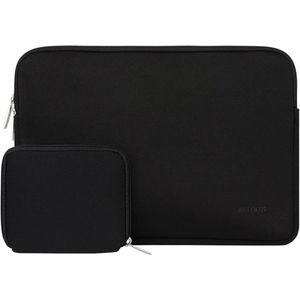 Laptopschoenen van waterdicht neopreen, met kleine tas voor accessoires., zwart 13-13,3 inch (33 -33,8 cm)