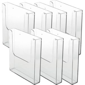 5 Pack Folderhouder voor aan de wand| folderrek A4 formaat staand | brochurehouder | folderdisplay | folderbak hangend| A4 formaat
