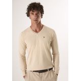 Felix Hardy - Classic V-Neck Knit Sweater - Beige - Heren