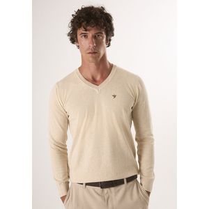 Felix Hardy - Classic V-Neck Knit Sweater - Beige - Heren