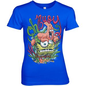 Spongebob Oh Boy Girly Tee Damen T-Shirt Blue-L