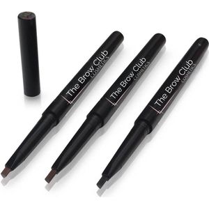 The Brow Club Cosmetics Eyebrow Pencil Dark Brown/Black incl. Brush - Wenkbrauwpotlood Donkerbruin/zwart met borsteltje - Wenkbrauw make-up - NR 05