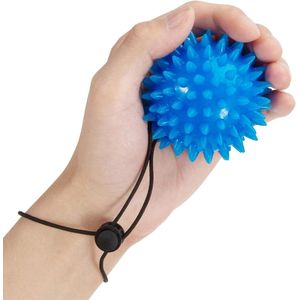 Revalidatiebal egelbal - handmassage bal met elastisch koord - handtraining massageballen