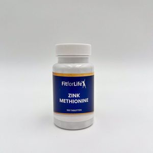 Fit for Life Zink methionine - Goede opname door het lichaam - 15 mg zink per tablet - 100 tabletten