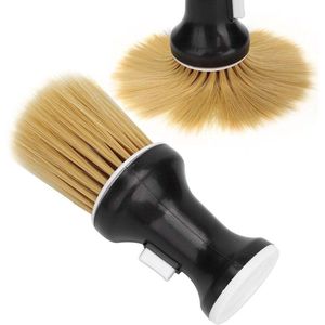 Allecto plus - Zacht Haar Kapper Borstel voor Hals Reiniging en Styling - Thuis en Salon Gebruik - Handige Opslag - Zwart