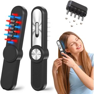 Azomor® Elektrische hoofdmassageborstel met lichttherapie en vibratiemodi voor haargroei