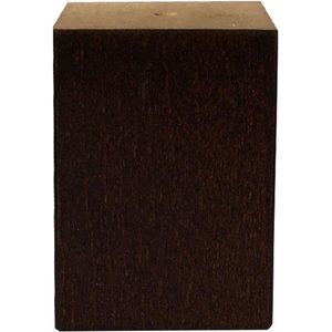 Kleine bruine vierkanten houten meubelpoot 7 cm