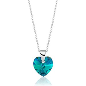 Montebello Ketting Amy KHZ447 - Swarovski® Hart - 925 Zilver Gerhod, - Ø10mm - 45cm