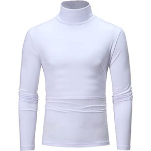 Thermo onderhemd voor heren met lange mouwen, coltrui, elastisch en warm