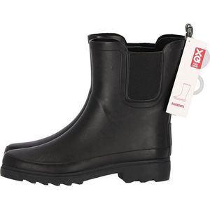 XQ Footwear - Regenlaarzen - Rubber laarzen - Dames - Festival - Laag model - Rubber - zwart - Maat 38