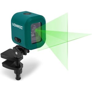 Kruislijnlaser Groen - Accu - Zelfnivellerend - 18 Meter Bereik - Inclusief Bevestigingsbeugel en USB-C Kabel