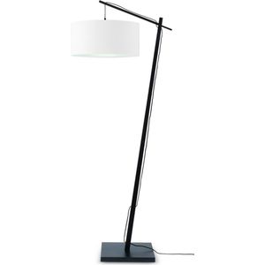 GOOD&MOJO Vloerlamp Andes - Zwart/Wit - 72x47x176cm - Scandinavisch,Bohemian - Staande lampen voor Woonkamer - Slaapkamer