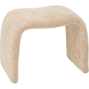 J-Line kruk n shape - textiel - beige