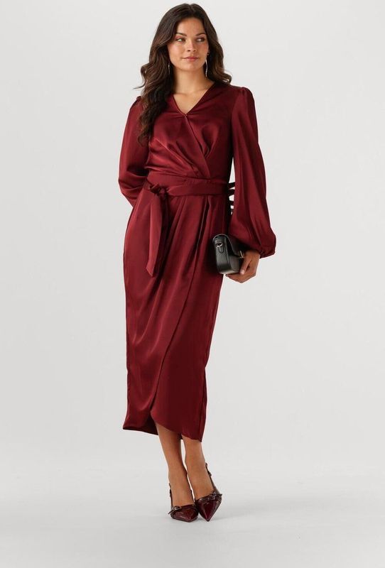 Notre-V - NV-GEMA - Jurk - Bordeaux - Midi - Wikkeljurk