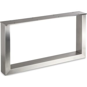 Tafelonderstel TAB echt roestvrij staal Profiel 80 x 40 mm (Hoogte: 400 mm / Diepte: 700 mm)