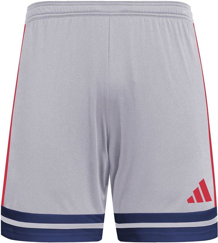 adidas Heren SQUADRA25 SHORT, glory grey/team navy blue 2/pure ruby, XS