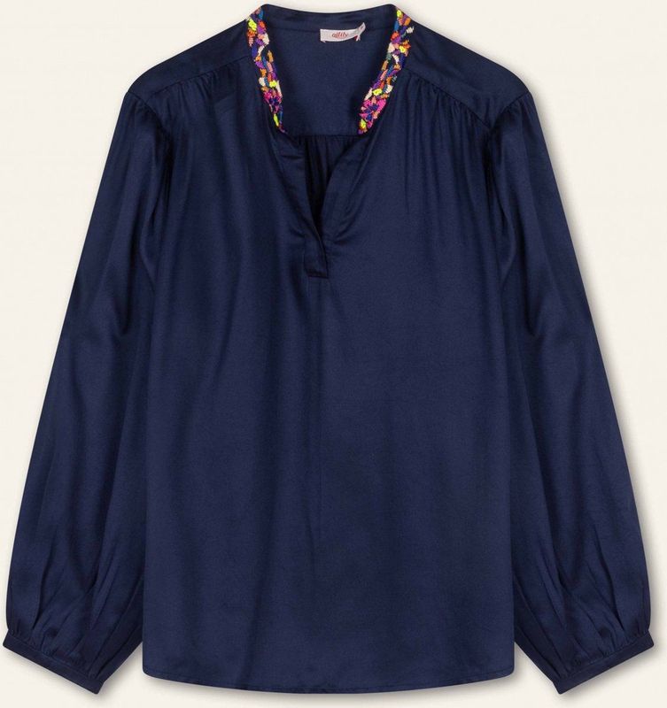 Oilily - Beaton long Blue blouse - Blauw - 36