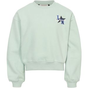 LOOXS 10sixteen 2601-5307-149 Meisjes Sweater - Maat 122/128 - mint Groen van 87% Cotton 13% Polyester