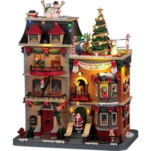Lemax - Santa's Rooftop Bash, With 4.5v Adaptor - Kersthuisjes & Kerstdorpen