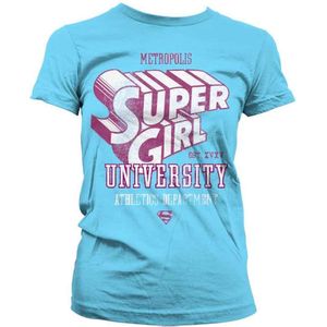 DC Comics Supergirl Dames Tshirt -S- Athletics Dept. Blauw