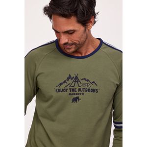 Woody Jongens-Heren Pyjama kakigroen - maat 8Y