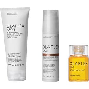 OLAPLEX - Deluxe Set - Nº.7 Bonding Oil + Nº.9 Bond Protector Nourishing Hair Serum + N°.10 Bond Shaper Curl Defining Gel
