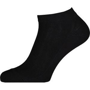 FALKE Family dames enkelsokken - katoen - zwart (black) - Maat: 39-42