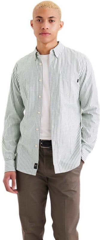 Dockers Stretch Oxford Slim Overhemd Met Lange Mouwen Groen L Man