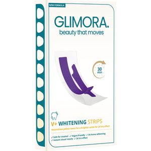 Glimora Whitening Strips V+ – Peroxidevrij, Veilig & Zonder Gevoeligheid – 14 dagen Tanden Bleken – Tandenbleek strips - Direct Optisch Witter Effect – Voor Wittere Tanden op Natuurlijke Wijze
