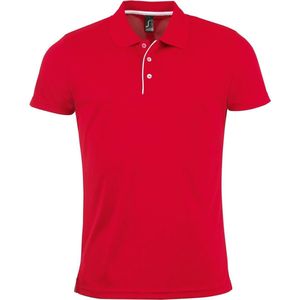 Sol's - Men's - Sports - Polo - Shirt - Regular fit - Kleur: Rood - Maat S