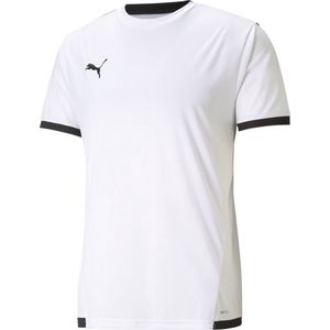 Puma Teamliga Shirt Korte Mouw Heren - Wit / Zwart | Maat: 3XL