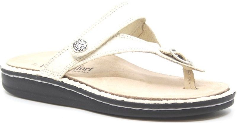 Finn Comfort - Alexandria S - Teenslipper - Beige/Goud - Wijdte H