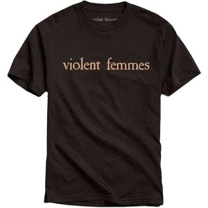 Violent Femmes - Salmon Pink Vintage Logo Heren T-shirt - M - Zwart