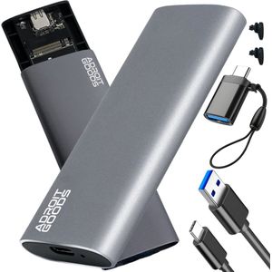 AdroitGoods Usb-C Aluminum M.2 SSD Behuizing - 10Gbps - NVME / NGFF / SATA - USB 3.2 Gen 2 - PCIe & B+M Key PCIe 2230 / 2242 / 2260 / 2280
