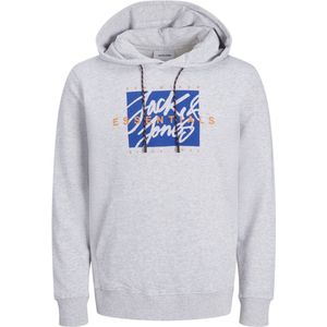 JACK&JONES JJCOLTON SWEAT HOOD Heren Trui - White Melange