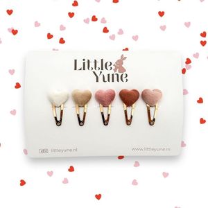 Little Yune - Haarspeldjes Hearts (klein) - Haaraccessoires - Haarspeldjes meisje - Haarspeldjes baby