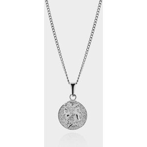 Hera and Zeus Hanger Ketting - Zilveren Hera and Zeus Pendant Ketting - 50 cm lang - Ketting Heren met Hanger - Griekse Mythen - Olympus Jewelry