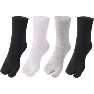 3 paar - Korte teensokken - Grote teensokken - Gladde teennaad - Sandaalsokken - One Size Unisex - Enkelsokken - Teensokken - Grote teensokken - Zwart, Grijs, Wit -Geschikt voor slippers