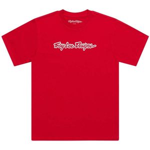 Troy Lee Designs Signature T-shirt Met Korte Mouwen Rood L Man
