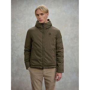 Blauervoor - 25WBLUC06082 - Omkeerbare Nylon Neopreen Ballard Marine Jas - Marineblauw - Casual