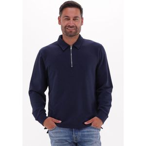 Edwin Zipped Polo Heavy Felpa Polo's & T-shirts Heren - Polo shirt - Donkerblauw - Maat S