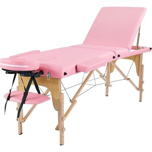 3-zone draagbare massagebank, in hoogte verstelbare massagetafel met hoofdsteun en armleuningen voor fysiotherapie, draagvermogen tot 250 kg voor massage/spa, tatoeage