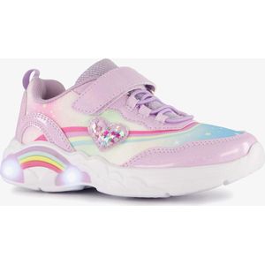 Blue Box meisjes sneakers met lichtjes en glitters - Paars - Uitneembare zool - Maat 33