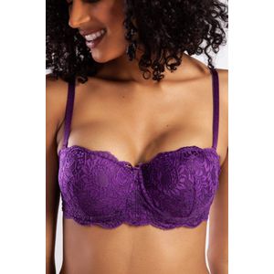 Purple-Daisy COLORS Dames Lingerie Voorgevormde Push-up Strapless beugel BH (121-006-1) - Maat 80A - PAARS